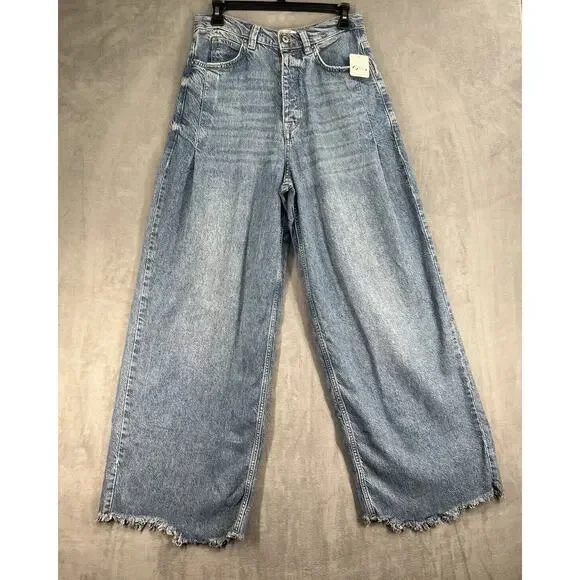 Free People Old West Slouchy Jeans Size 27 High Rise - Picture 3 of 13